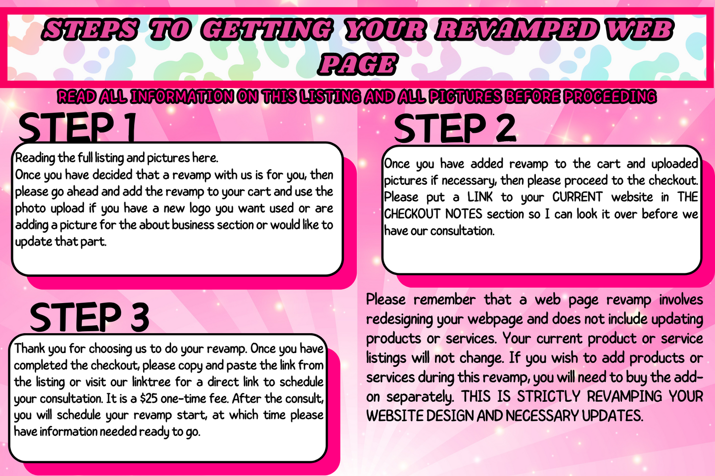 WEBSITE REDESIGN (shopify)