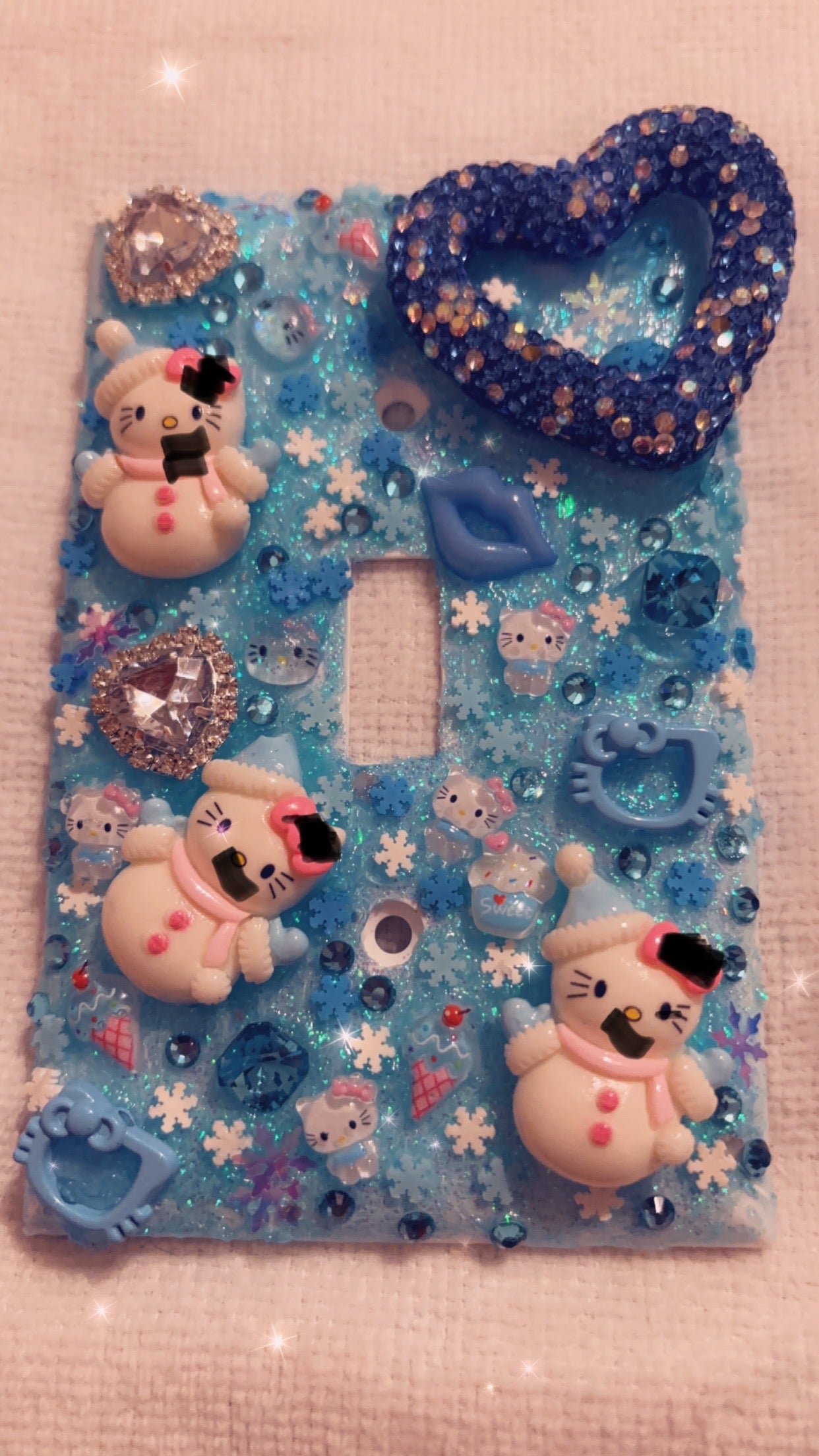 Light switch cover (Blue Xmas)