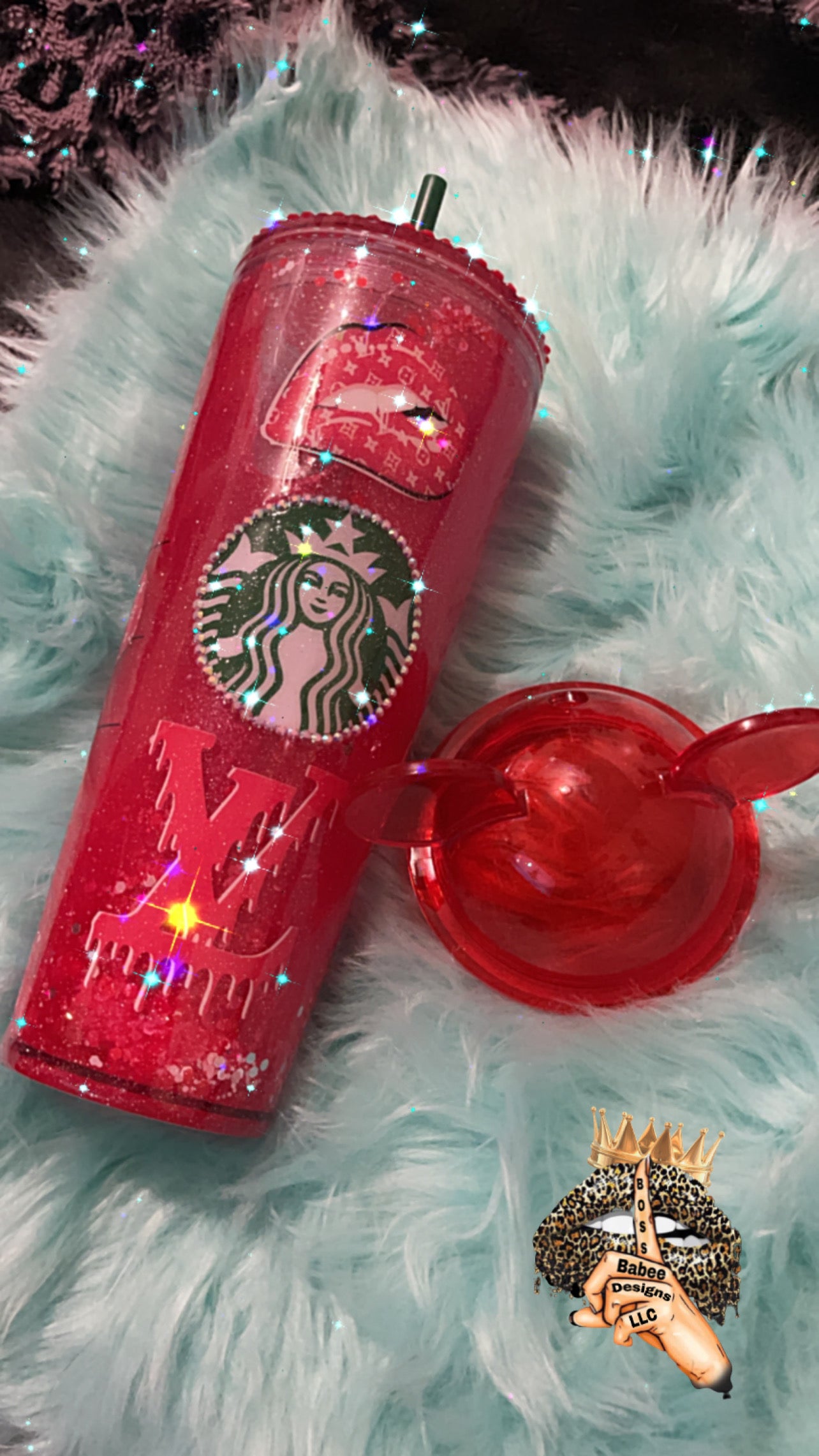 Starbucks Red Glitter Snow Globe Tumbler - Whimsikettle